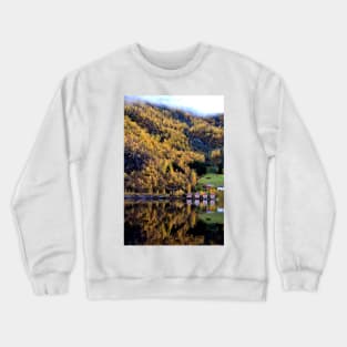 Autumn Trees Flam Aurlandsfjord Norway Crewneck Sweatshirt